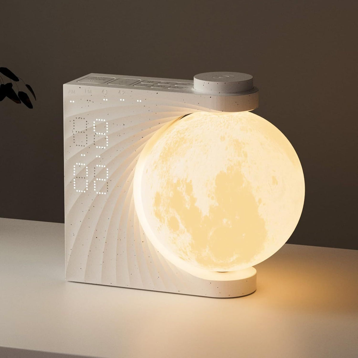 LumaRise Sunrise Sleep Clock with illuminated moon light